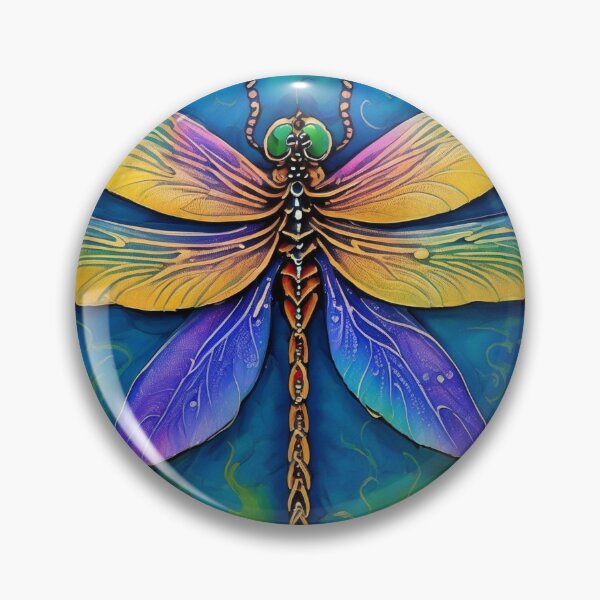 Item preview, Dragonfly Stained Glass Cartoon designed and sold by druidwolfart.