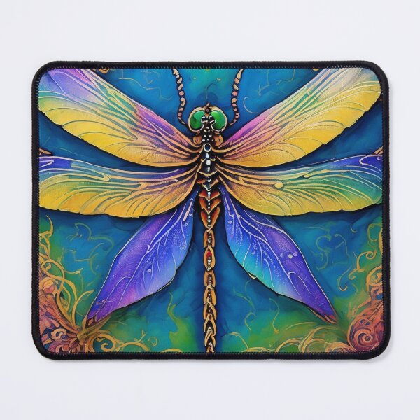 Item preview, Dragonfly Stained Glass Cartoon designed and sold by druidwolfart.