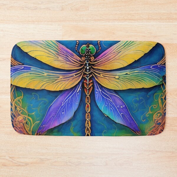 Item preview, Dragonfly Stained Glass Cartoon designed and sold by druidwolfart.