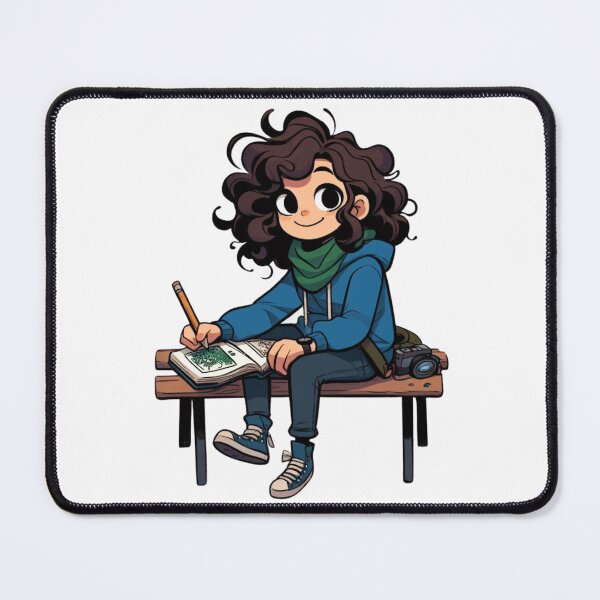 Item preview, Girl sitting on a bench Hooky Style #2 designed and sold by AIrtisticPrints.