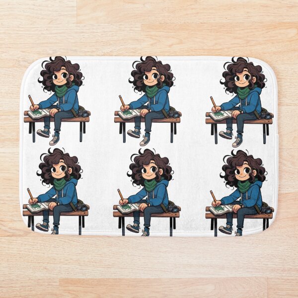 Item preview, Girl sitting on a bench Hooky Style #2 designed and sold by AIrtisticPrints.