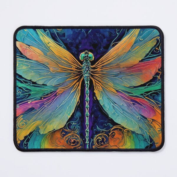 Item preview, Dragonfly Stained Glass Cartoon designed and sold by druidwolfart.