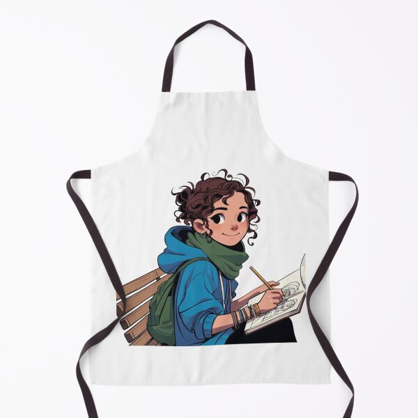 Item preview, Girl sitting on a bench Hooky Style #3 designed and sold by AIrtisticPrints.