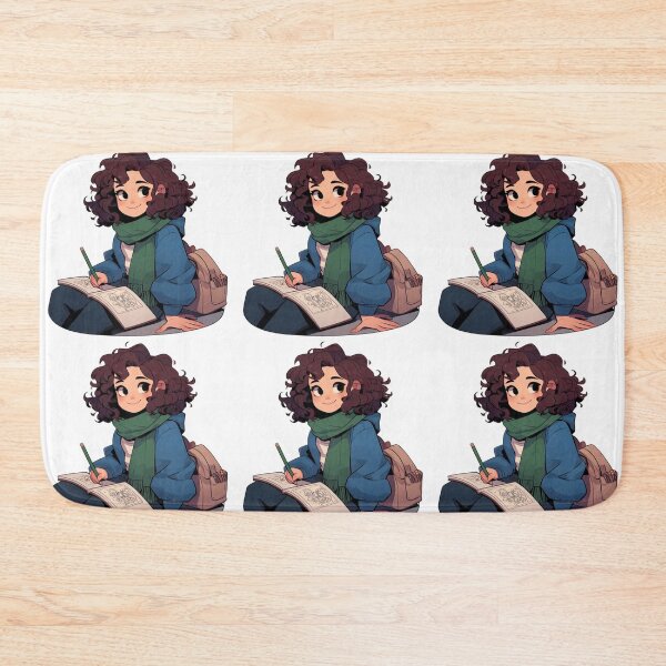 Item preview, Girl sitting on a bench Hooky Style #4 designed and sold by AIrtisticPrints.