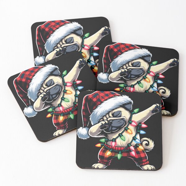 Item preview, Funny cute Pug Santa Dabbing Christmas Lights designed and sold by Dazeville Studio1541 .