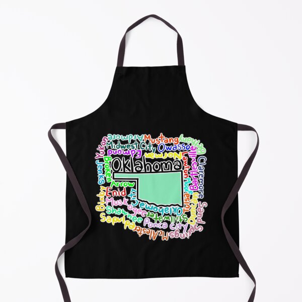 Item preview, Oklahoma map with names designed and sold by Maws25.