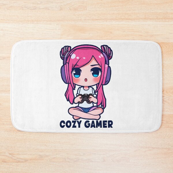 Item preview, Cozy Gamer, White, Cool Kawaii Design, Geek, Video Games, Gamer Girl designed and sold by Porcupine Tees ⭐⭐⭐⭐⭐.