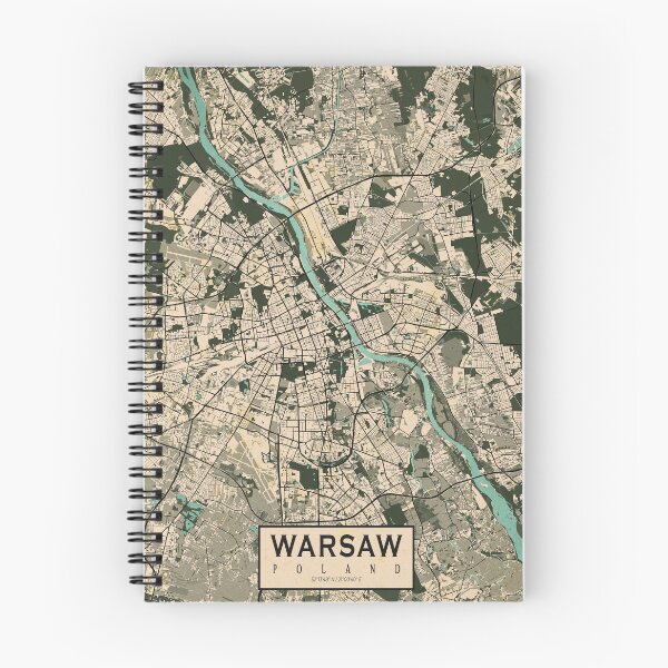 Aperçu de l'œuvre Carte de la ville de Varsovie de Pologne - Vintage créée et vendue par deMAP.