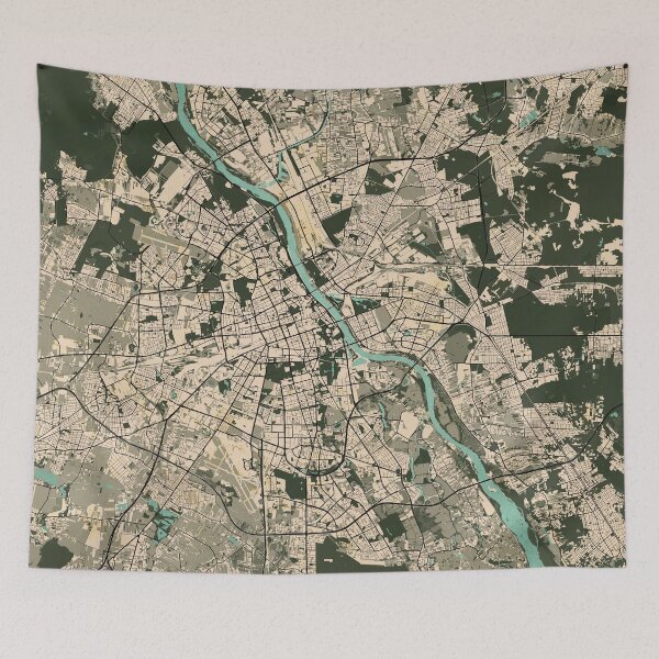 Item preview, Warsaw City Map of Poland  - Vintage designed and sold by deMAP.