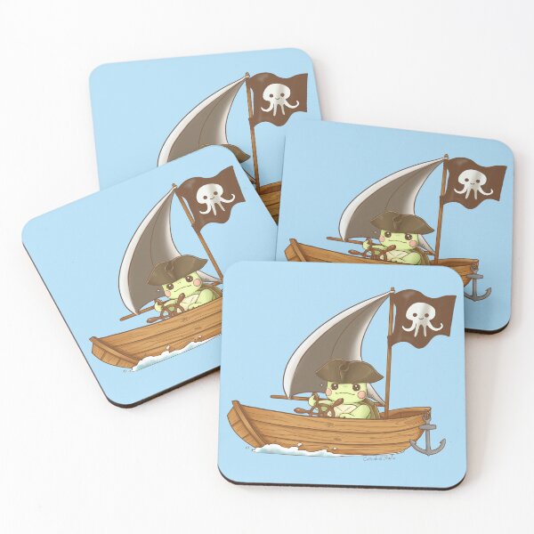Item preview, Little Wilbur the Turtle on Pirate Boat designed and sold by Amy Caves.