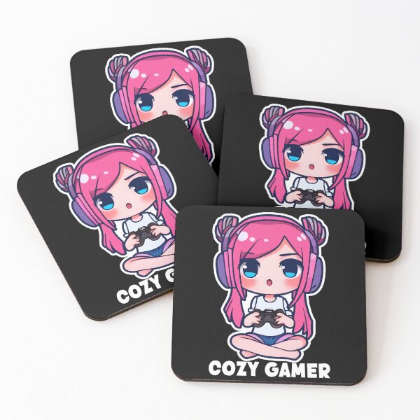 Item preview, Cozy Gamer, Black, Cool Kawaii Design, Geek, Video Games, Gamer Girl designed and sold by Porcupine Tees ⭐⭐⭐⭐⭐.