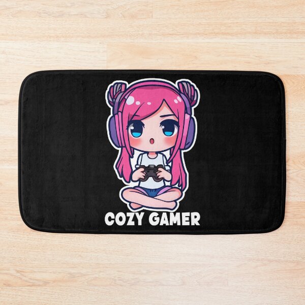 Item preview, Cozy Gamer, Black, Cool Kawaii Design, Geek, Video Games, Gamer Girl designed and sold by Porcupine Tees ⭐⭐⭐⭐⭐.