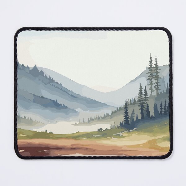 Item preview, Abstract Figures Watercolor Landscape Painting designed and sold by Lilac32.