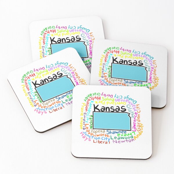 Item preview, Kansas map with names designed and sold by Maws25.