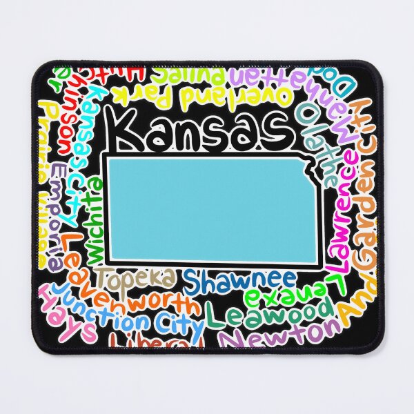 Item preview, Kansas map with names designed and sold by Maws25.