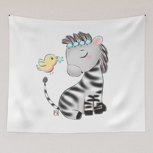 Item preview, Zebra | Zebra Lovers - Zebra and bird designed and sold by FennyWijayaMomo.