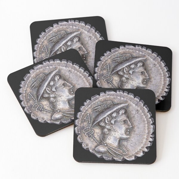 Item preview, Mercury denarius portrait, 82 BC  designed and sold by OptimoPrincipi Roman Coins.