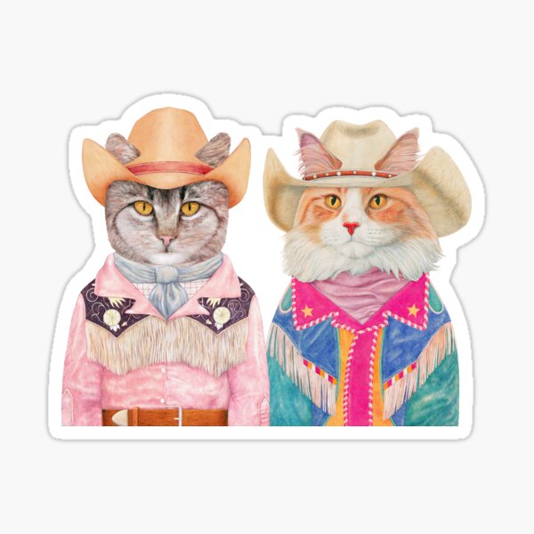 Vista previa del artículo con la obra «Rodeo Cats - Gato pelirrojo atigrado y de pelo largo», diseñado y vendido por AnimalCrew.