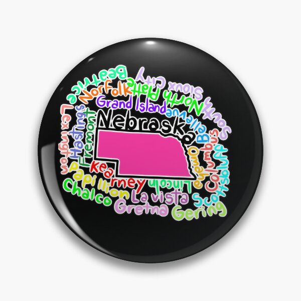 Item preview, Nebraska map with names designed and sold by Maws25.