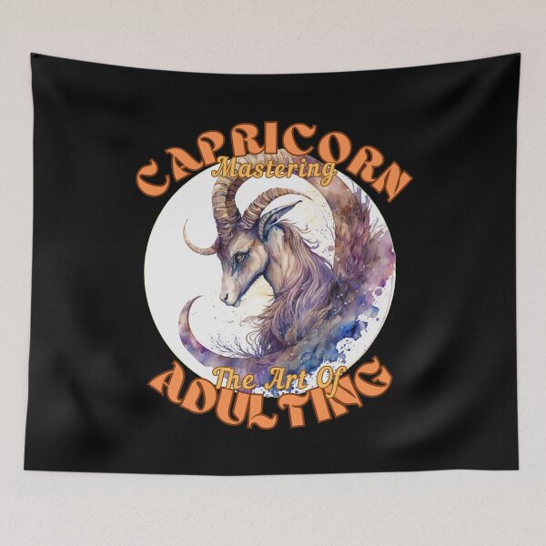 Item preview, Capricorn: Mastering The Art Of Adulting. sea goat designed and sold by ZodiacWonders.
