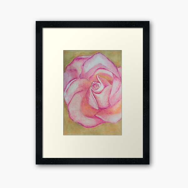 Item preview, Impressionist rose oil pastel painting close up designed and sold by Ammi77.
