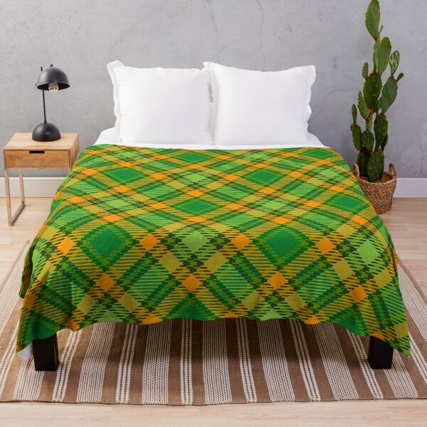 Item preview, Green and orange checkered plaid pattern designed and sold by Osting.