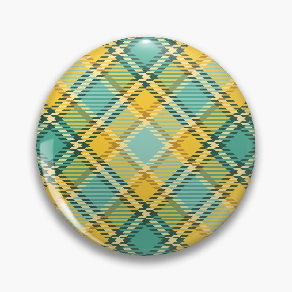 Item preview, Turquoise and yellow checkered plaid pattern designed and sold by Osting.