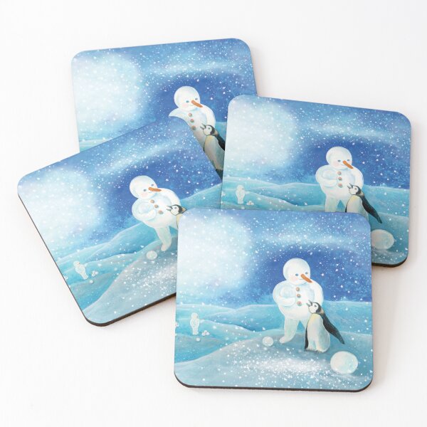 Item preview, Snowman and Emperor Penguin Illustration designed and sold by Julia Doria.