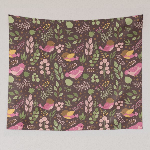 Item preview, Autumn Birds Pattern 1 designed and sold by marknprints.