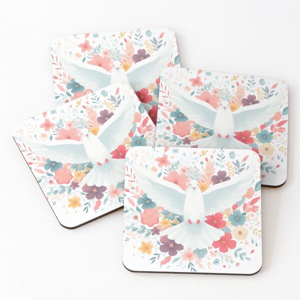 Item preview, Dove and flowers designed and sold by VisurtualEmo.