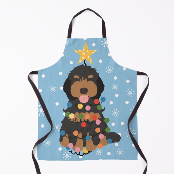 Item preview, Black Tan Cockapoo Cavapoo Christmas Tree designed and sold by Lulupainting.