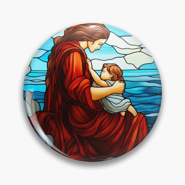 Item preview, Kopie von Cross with mountains stained glass designed and sold by Seelenretter.