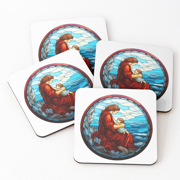 Item preview, Kopie von Cross with mountains stained glass designed and sold by Seelenretter.
