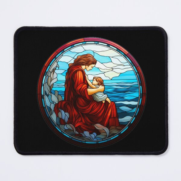 Item preview, Kopie von Cross with mountains stained glass designed and sold by Seelenretter.