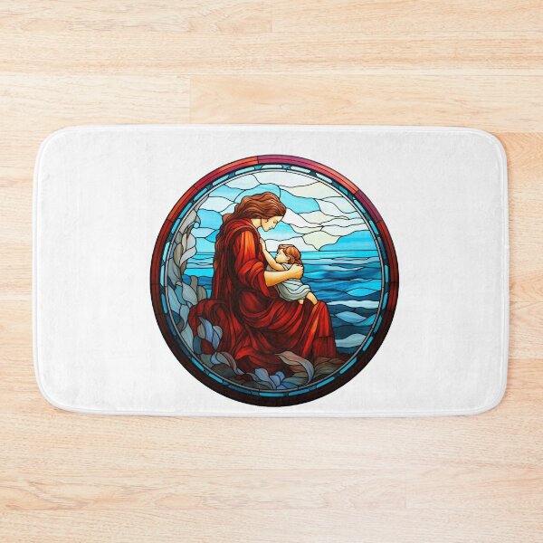 Item preview, Kopie von Cross with mountains stained glass designed and sold by Seelenretter.