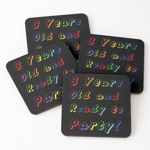 Item preview, 3  Years Old And Ready To Party Colorful Lovely Funny Kids Birthday  designed and sold by al21ex.