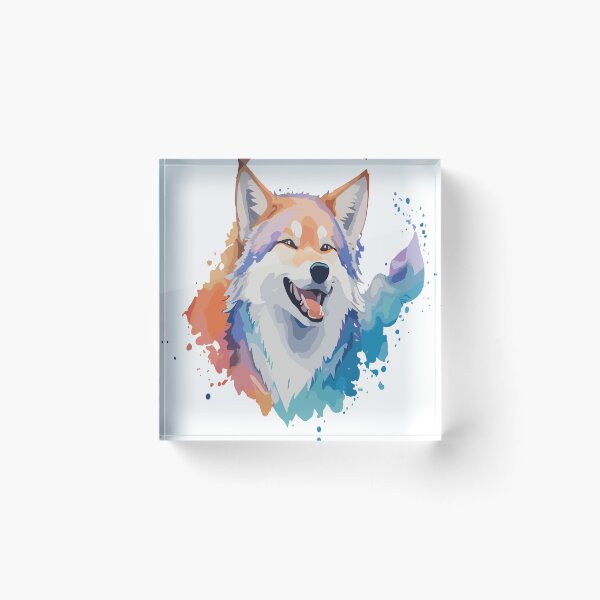Item preview, Wolf in watercolors designed and sold by LongIslandDesgn.