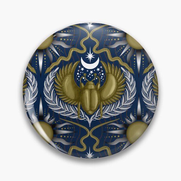 Item preview, Midnight Scarab - Navy and Gold designed and sold by Carina Parry Studios.