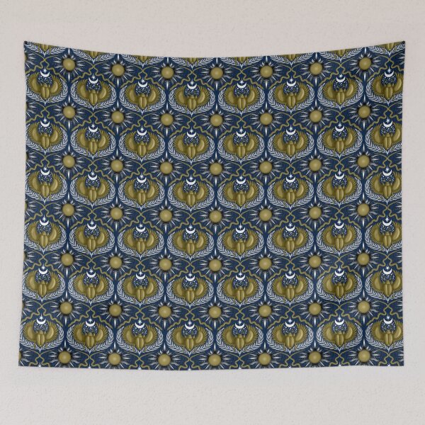 Item preview, Midnight Scarab - Navy and Gold designed and sold by Carina Parry Studios.