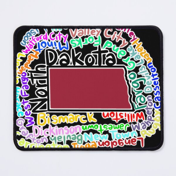 Item preview, North Dakota map with names designed and sold by Maws25.