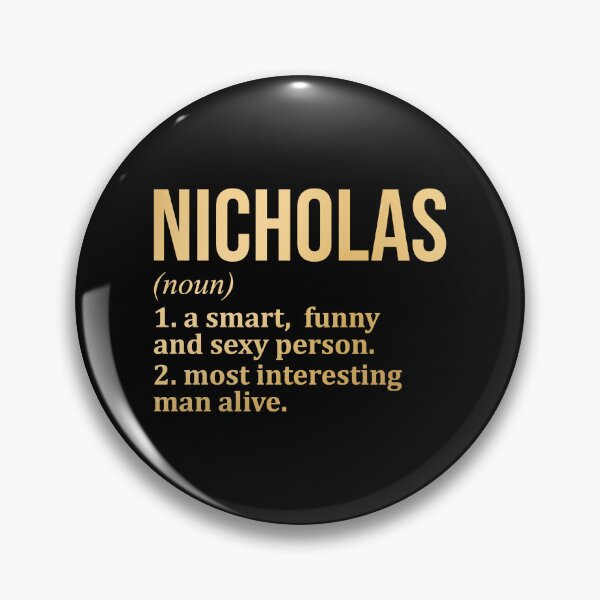 Item preview, Nicholas Name Definition in Gold designed and sold by XCIV.
