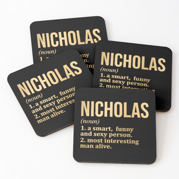 Item preview, Nicholas Name Definition in Gold designed and sold by XCIV.