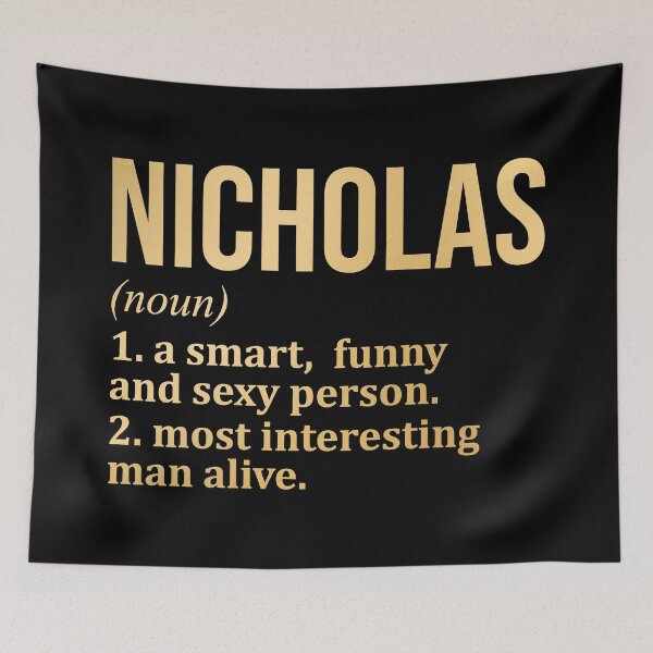 Item preview, Nicholas Name Definition in Gold designed and sold by XCIV.
