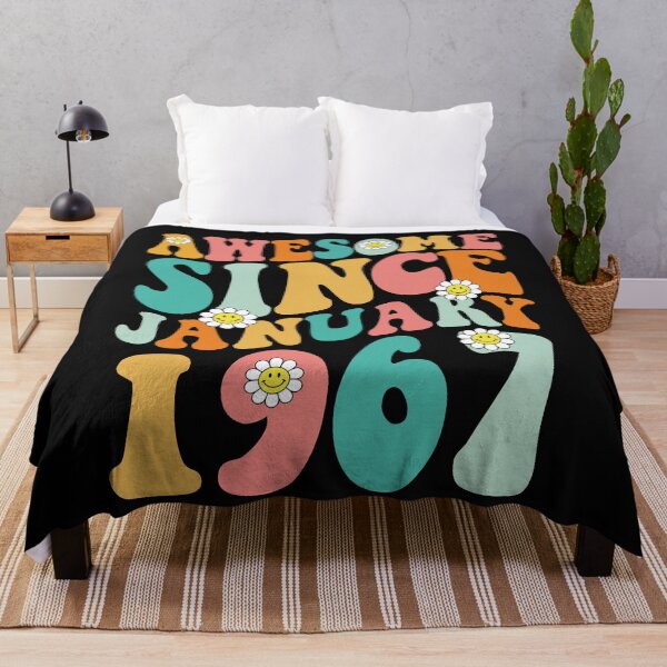 Item preview, Awesome Since January 1967 | Made In 1967 | Retro Groovy Birthday designed and sold by Christina-grich.