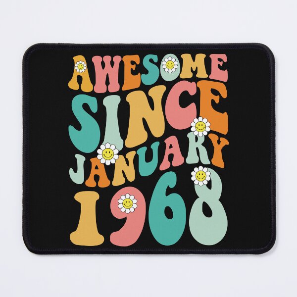 Item preview, Awesome Since January 1968 | Made In 1968 | Retro Groovy Birthday designed and sold by Christina-grich.