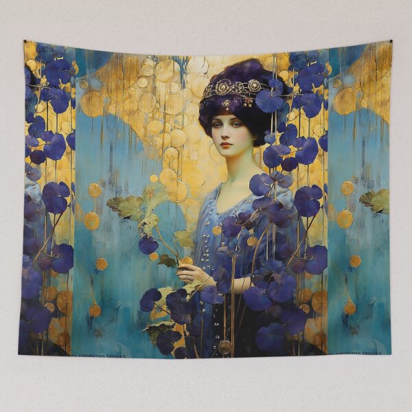 Item preview, Starlight Night, Alphonse Mucha style, Belle Époque designed and sold by CatCoconut-Art.