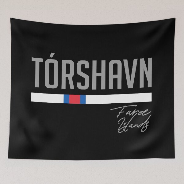Item preview, Tórshavn | Faroe Islands | Flag of The Faroe Islands | Handwriting | City Name| Souvenir | Travel Gift designed and sold by scandi-peaks.