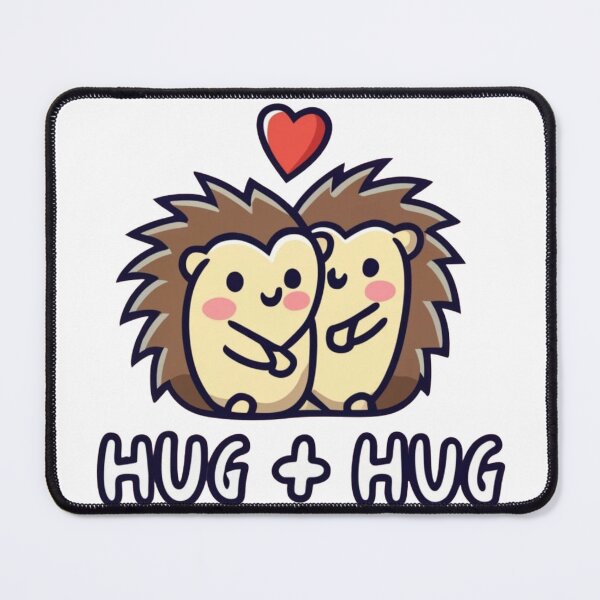 Item preview, Cute Couple Hedgehugs love Hug Plus Hug designed and sold by sadedream.