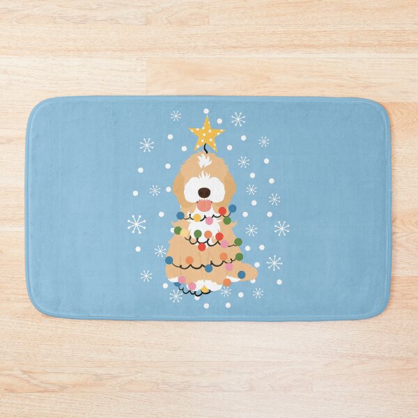 Item preview, White Apricot Cream Cockapoo Cavapoo Christmas Tree 2 designed and sold by Lulupainting.