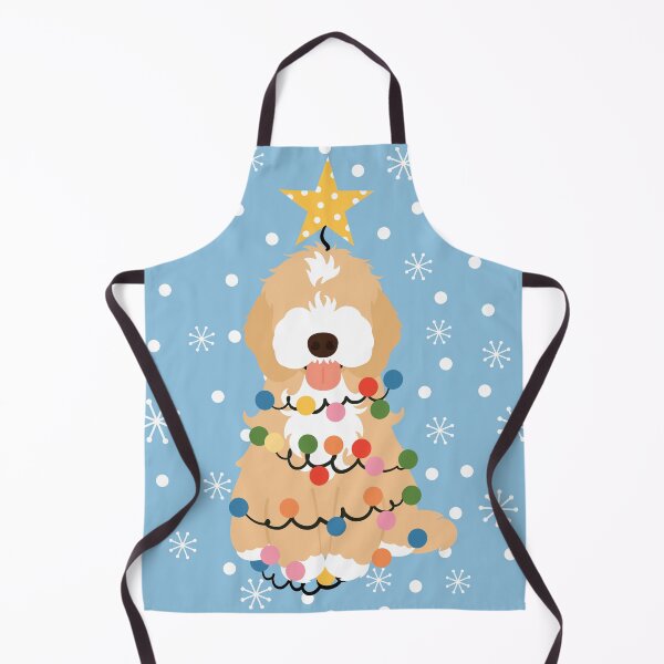 Item preview, White Apricot Cream Cockapoo Cavapoo Christmas Tree 2 designed and sold by Lulupainting.